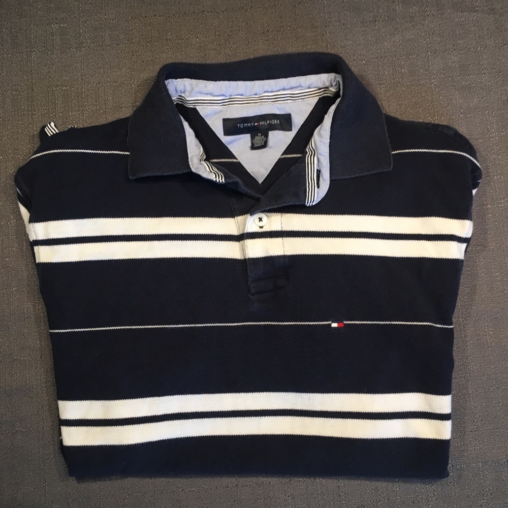 Classic Tommy Hilfiger Polo- Blue/White